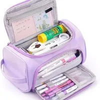Agger Federmäppchen 3 Fächer Große Kapazität Mäppchen Federtasche Stiftetasche, Pencil Case Bleistifttasche für Schule & Büro