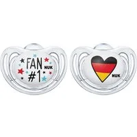 NUK Schnuller NUK Baby Schnuller Fussball/Herz Silikon 6-18M
