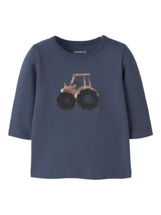 NAME IT - NBMLENARD LS TOP BOX Vintage Indigo - Gr. - 56