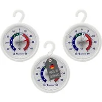 Lantelme Kühlschrankthermometer 3 Stück Kühlschrankthermometer 50°C, Mit Haken zum aufhängen, 3-tlg.