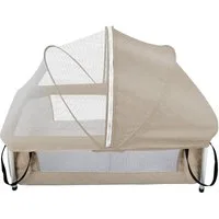 JEOBEST Baby-Reisebett 2-in-1 Reisebett, Faltbares Kinderreisebett Kinderbett mit Moskitonetz, Babybett mit weicher Komfort-Matratze inkl. Rucksack-Tragetasche