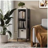 Vicco Bücherregal Eliza, Grau, 36 x 120 cm mit 3 Fächern, 1-tlg.