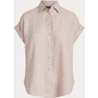 Polo Ralph Lauren T-Shirt "LAUREN" Hemd Linen Broono Dolman-Sleeve Shirt Bluse Tee Lino