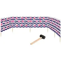Garronda Windschutz Strand Sichtschutz 6m lang mit Gummihammer Garten Meer GAEX001