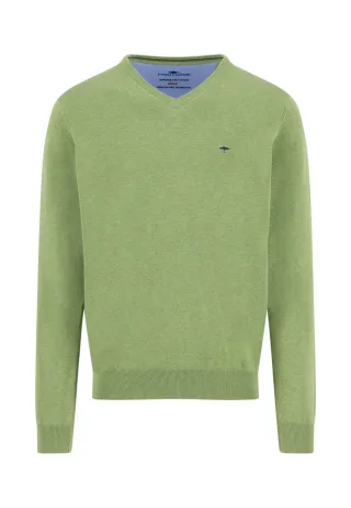 Fynch Hatton - V-Neck Pullover grün - Gr. - 3XL