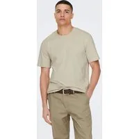 ONLY & SONS Rundhalsshirt ONSMAX LIFE REG SS STITCH TEE Baumwolle, normal geschnitten