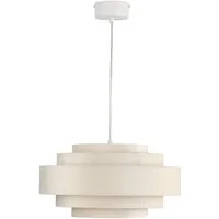STANBOW Deckenleuchten LED Deckenleuchte Rund Decke Lampe Modern Schlicht Weiß Ultra Dünn, ohne Leuchtmittel, Pendelleuchte mit 5-stufigem Stoffschirm