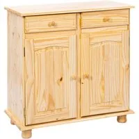 Inter Link Anrichte Alpine Living Kiefer Massivholz, Kommode mit 2 Türen 2 Schubladen (1 St), Sideboard im Landhausstil, BxTxH: 88 x 43 x 87 cm