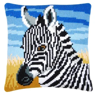 Kreuzstichkissen "Kleines Zebra"
