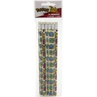 POKÉMON Bleistift Set 6 teilig mit Radiergummi Schulbedarf, (6-tlg)