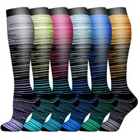 Mutig Kompressionsstrümpfe 6 Paar Reisestrümpfe, Sportsocken für Damen und Herren (ideal für Laufen, Reise, Flug, Alltag)