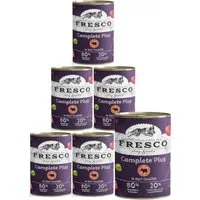 Fresco Dog NassBarf Premium Hundefutter 6x800g, Rind, Nassfutter für: Hunde, Getreidefrei, zuckerfrei & hoher Fleischanteil