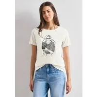 STREET ONE Print-Shirt aus softem Materialmix