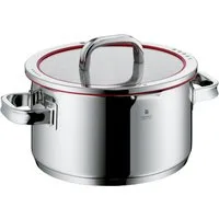 WMF Fleischtopf Function 4, Cromargan® Edelstahl Rostfrei 18/10 (2-tlg), wärmereduzierende Griffe, mit 4 Abgießfunktionen, Innenskalierung