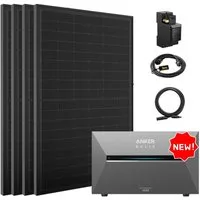 SolarMars Balkonkraftwerk mit Speicher 2000W Anker Solix Solarbank 3 E2700 Pro, 2000 W, Monokristallin, (mit optionaler BP2700 Erweiterungsakku und Halterung), mit intelligenter KI zur dynamischen Überwachung des Stromverbrauchs