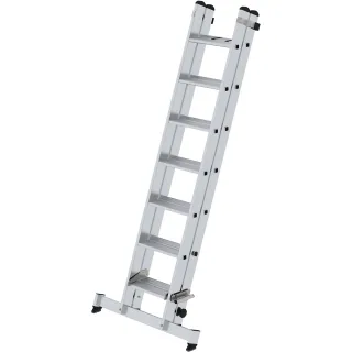 Munk Stufen-Schiebeleiter 2-teilig mit nivello®-Traverse - 040660