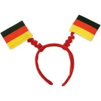 Fries Haarreif Deutschland Fahnen Haarreif Wabbles Schwarz Rot Gold Fan WM EM Party, 1-tlg., Haarreif mit Deutschland Flaggen
