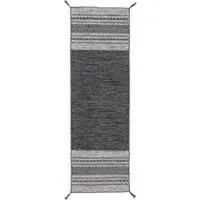 carpetfine Teppich Kelim Azizi, auch als Läufer erhältlich, rechteckig, Höhe: 5 mm, handgewebt, Baumwolle, Wendeteppich mit Fransen, Fleckerl, Wohnzimmer