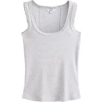 Next Trägertop Geripptes Premium Tanktop mit U-Ausschnitt (1-tlg)