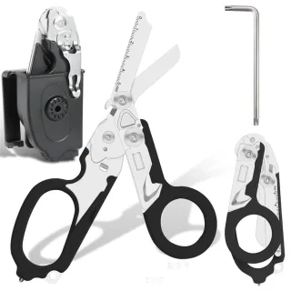 IPRee Foldable Tactical Medical Scissor Emergency Rescue Shear First Aid Kit Scissors Plier Outdoor Survival EDC Tool Ge