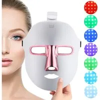 feinlux Kosmetikbehandlungsgerät Lichttherapie-Maske, Set, Lichttherapie-Maske, LED Gesichtsmaske, Hautverjüngungsmaske, 240 LEDs Vier Farben Licht Infrarot separat steuerbar