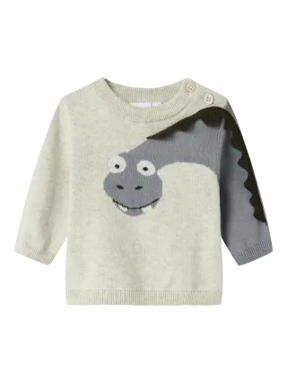NAME IT - NBMNUTTI LS KNIT peyote melange - Gr. - 56