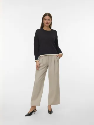 VERO MODA - VMSHADOW LS O-NECK PULLOVER BOO black - Gr. - S
