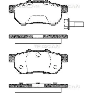 Triscan Bremsbel?ge hinten Honda Civic Crx