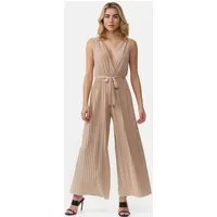 Worldclassca Jumpsuit Worldclassca Jumpsuit Pleated Overalls mit Gürtel Ärmellos Sommer