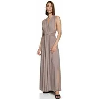 Worldclassca Abendkleid Worldclassca Abendkleid Partykleid Lang mit Schlitz Sommerkleid Maxikleid Cocktailkleid Wickelkleid Elegant Schulterfrei Ärmellos