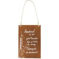 BADEKO Dekohänger Badeko Dekotafel Gute Freunde 35 cm rostbraun