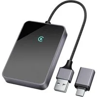 Salcar Wireless CarPlay Adapter für iPhone Dualband 5.8 GHz, ohne Verzögerung Adapter zu USB Typ A, Kompatibel mit iPhone 6 & iOS 10+, Plug & Play Dongle