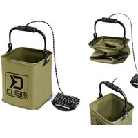Delphin.sk Falteimer Falteimer CUBO 5L und 10L mit Seil wasserdicht Grundfutter Angeleimer, Wasserdicht, Quadratischen Form