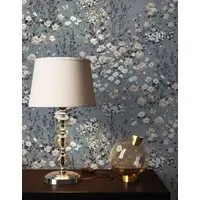 Newroom Vliestapete Lavant Tapete Blumentapete Blumen,Blüten,Wiese, Grau Tapete Landhaus Blumen - Blumentapete Beige Anthrazit Romantisch Floral Blüten Wiese für Wohnzimmer Schlafzimmer Büro, modern
