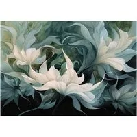 Wallarena Fototapete Blumen Abstrakt - Mehrfarbig - Modern - Vlies - Schlafzimmer, glatt, (8 St), 400x280cm