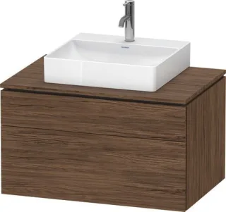Duravit L-Cube Konsolenwaschtischunterbau wandhängend Nussbaum dunkel Matt 820x550x482 mm - LC488002 LC4880021210000