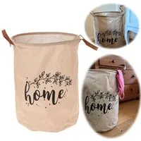 LS-LebenStil Wäschekorb Vintage Wäschesack Home 62L Faltbar Wäschesammler Wäschetruhe (Faltbar - Wäschebox Wäschesammler Wäschesortierer Aufbewahrungsbox mit Griffen für Kleidung, Handtücher, Spielzeug, 1 St)