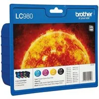 Brother LC-980VALBPDR Tintenpatrone (Set, Original Druckerpatronen, schwarz, cyan, magenta, gelb)