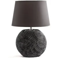 BRUBAKER Tischleuchte Zen Garden Tischlampe, Ohne Leuchtmittel, moderne Nachttischlampe mit Keramikfuß