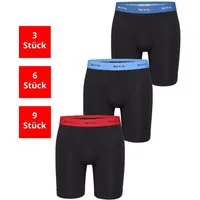 Phil & Co. Langer Boxer Long Boxer Briefs - langes Bein - Jersey - ohne störendes Etikett (3-St) Retroshorts Boxershorts Multipack Mehrpack Baumwolle Herren 3-Pack