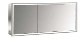 emco LED-Lichtspiegelschrank prime Facelift Unterputz, 1600 mm, 3-türig, IP 20 Rückwand verspiegelt 949706296