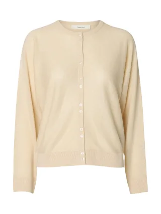 selected women - SLFJANE LINEN LS BAT KNIT CARDIGAN Sandshell - Gr. - L