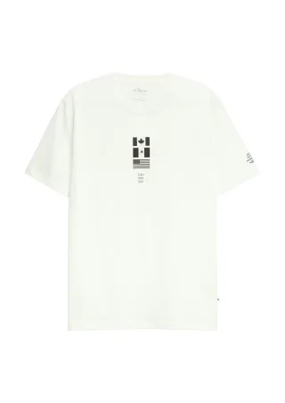 s.Oliver - T-Shirt creme - Gr. - XL