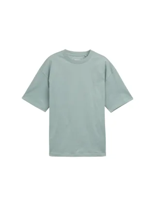 Denim Tom Tailor - Oversize T-Shirt mit Rückenprint light ice blue - Gr. - S