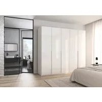 rauch Drehtürenschrank Kleiderschrank Schrank Garderobe Wäscheschrank BESTSELLER MONTCLAR (3 Ausstattungen BASIC/CLASSIC/PREMIUM (SOFT-CLOSE), Breiten 201-400 cm) Front in Glas/Hochglanz/Dekor/Grauspiegel in 5 Breiten MADE IN GERMANY