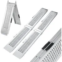 TRUTZHOLM Auffahrrampe klappbar 189cm Traglast 400 kg Stahl grau geriffelt Verladerampe Rampe (2er Set, 2-St), robuste Stahlrampe. massive Bauweise, Klappmechanismus