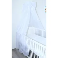Primawela Betthimmel Betthimmel aus weißem Chiffon mit Baumwollabschluss Baby Kinder Bett