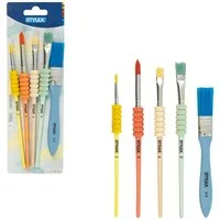 Stylex Schreibwaren Pinsel Pinselset / 5-teilig / mit Griffzone