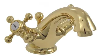 Herzbach Anais Waschtischbatterie, mit Ablauf Gold, 32.452000.1.03 32.452000.1.03