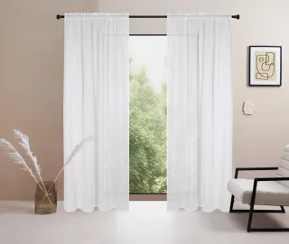 LeGer Home by Lena Gercke Gardine "Marusha" Stangendurchzug 1 Stk. tlg. Leinenoptik, grob gewebt, verschiedene Größen